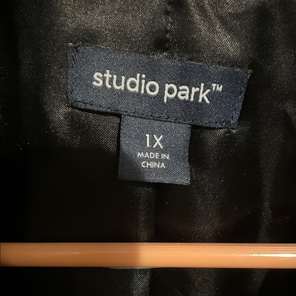 Winter Coat Studio Park Black Pleather Jacket - image 2